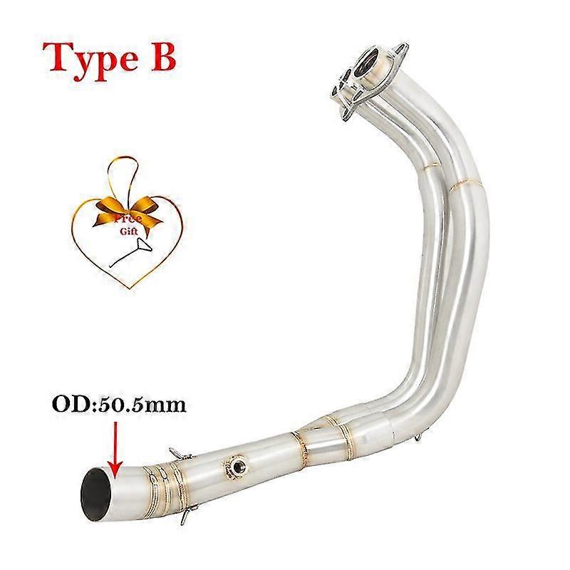 Slip On For Yamaha Yzf R7 Mt07 Fz07 Mt-07 2021 - 2023 Motorcycle Exhaust Escape Systems Front Link Pipe Connecting 51mm Muffler