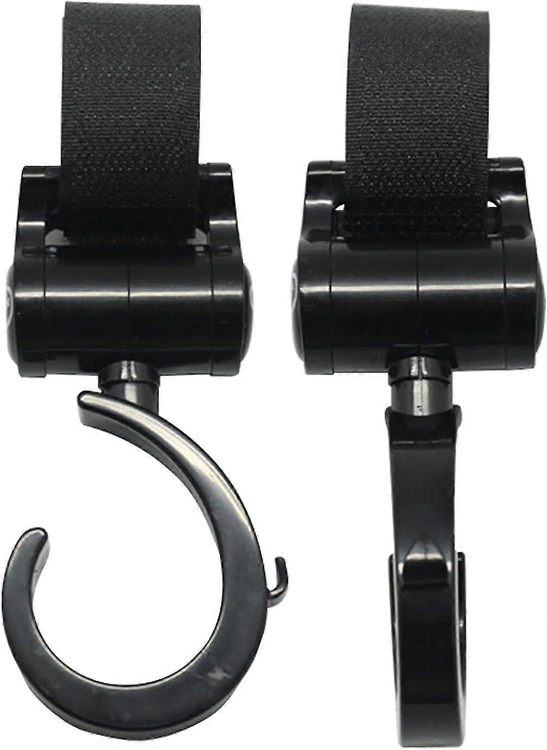 2pcs Pram Hooks 360 Degree Swivel Baby Pushchair Hooks Shopping Bag Holder