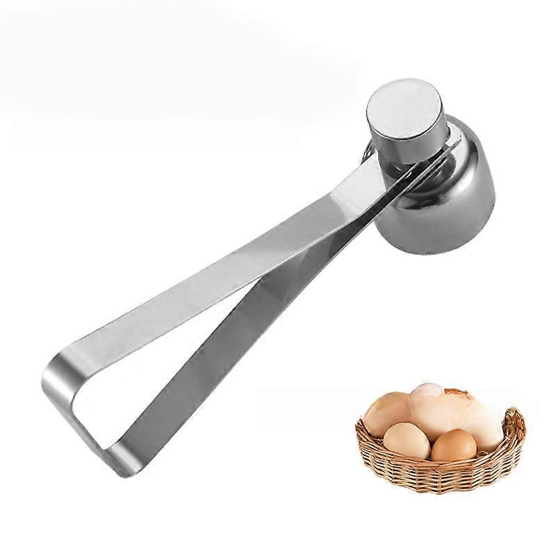 Stainless steel quick egg opening device household glutinous rice egg shell opening device creative egg shell separator egg pulling device