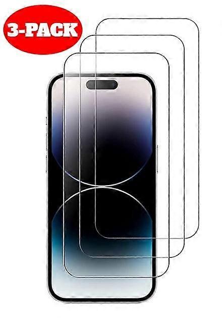 3pcs tempered glass screen protector for iPhone 15