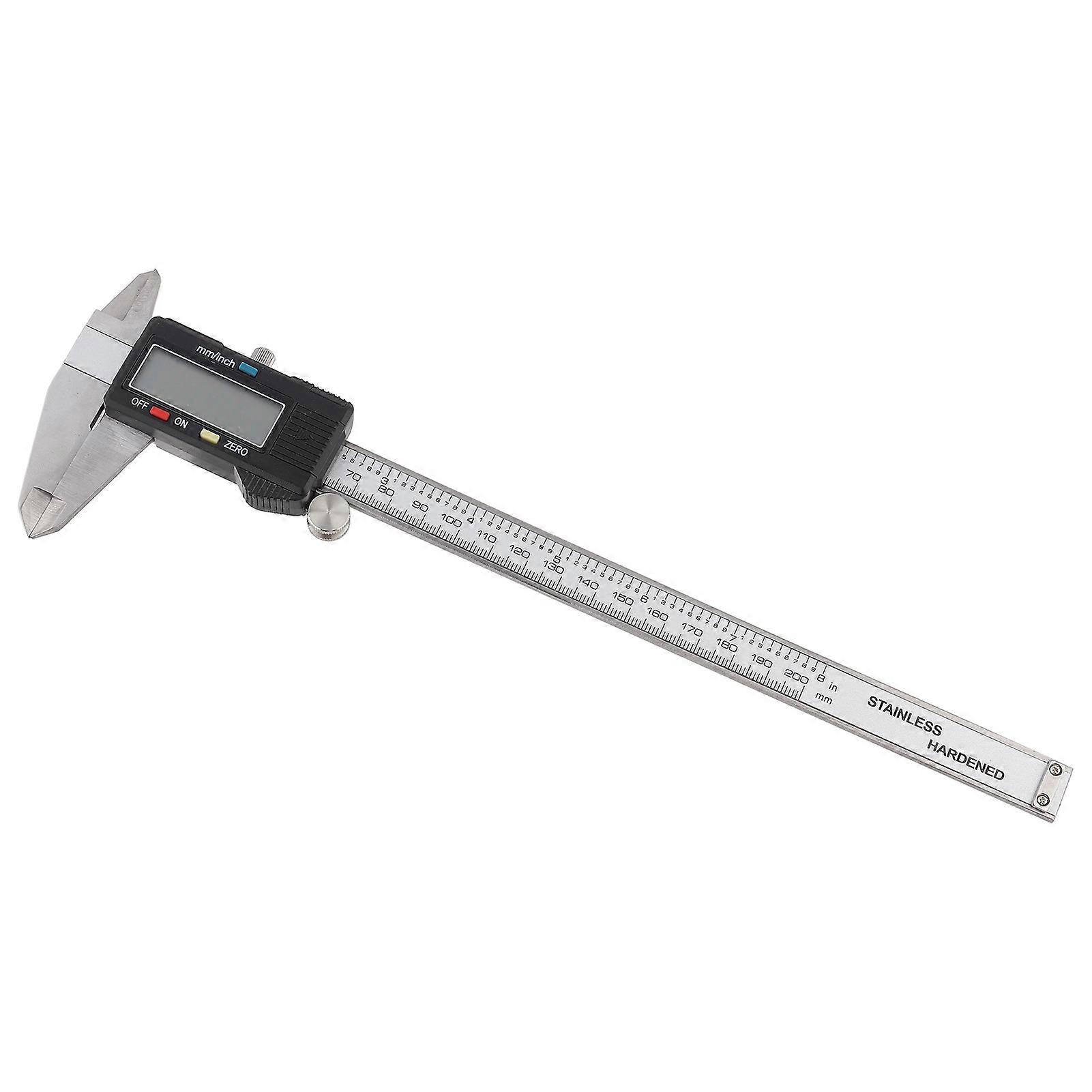 Qukaim Gauge Micrometer Digital Vernier Caliper, 200mm Stainl Steel Gauge Micrometer, Electronic Measuring Tool, Precision Measurement, LCD