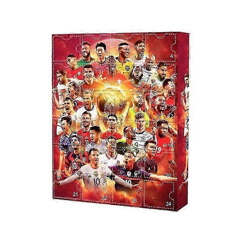 2024 Football Advent Calendar, 2024 World Cup Advent Calendar, 24 Day Christmas Countdown Calendar includes 24 basketball accessories for fans.