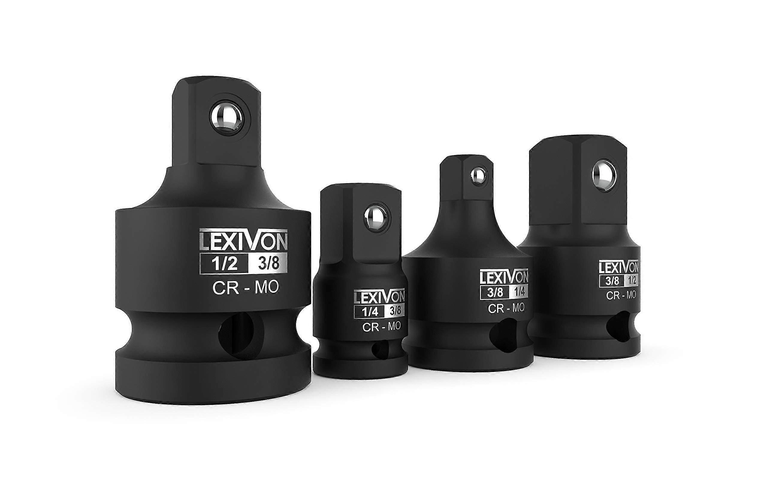 Reducer Impact Adapter, Set Of 4, 1/2" To 3/8" | 1/4" To 3/8" | 3/8" To 1/4" | 3/8" To 1/2"
