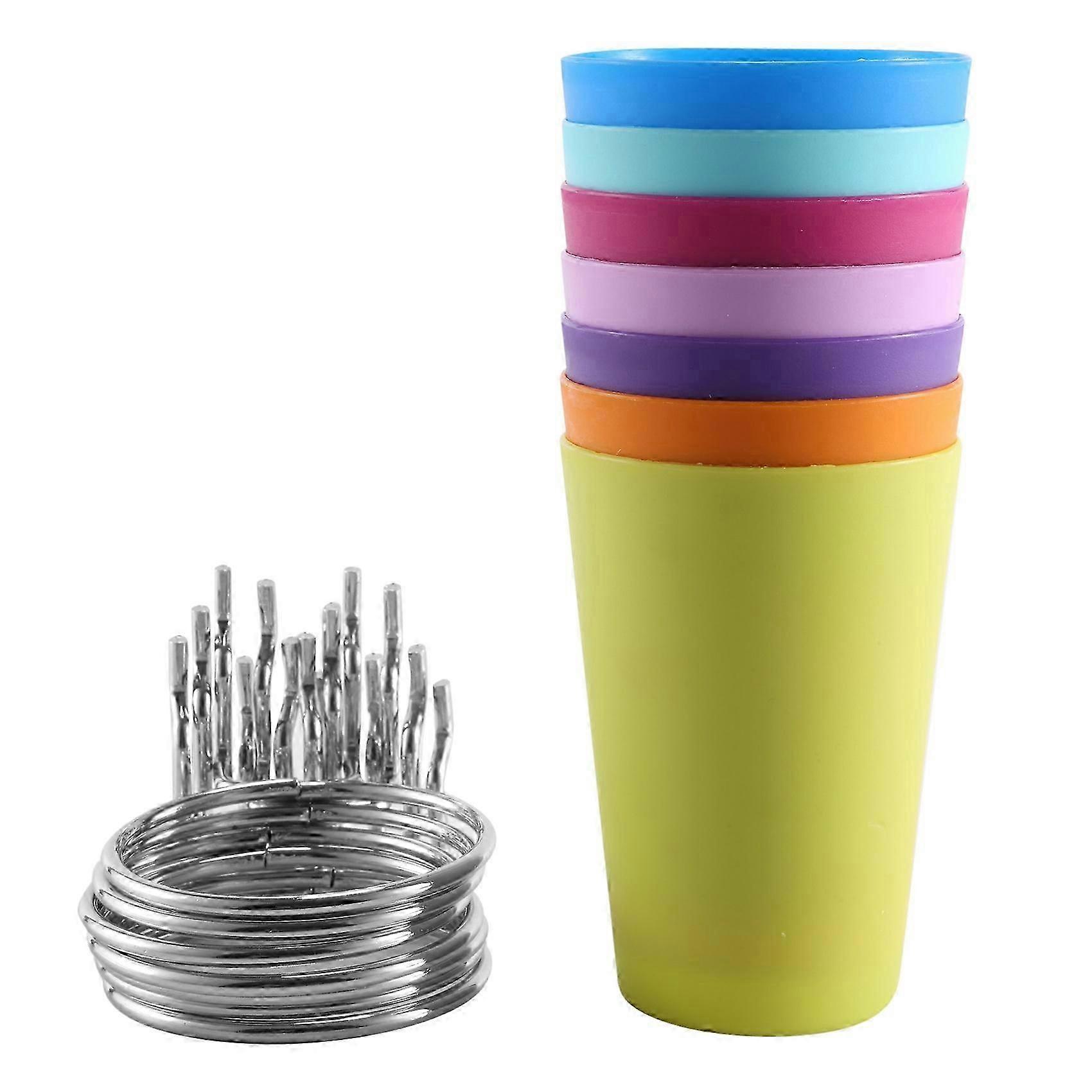 7 Sets Pegboard Bins with Rings Ring Style Pegboard Hooks with Pegboard Cups Pegboard Cup Holder Ac