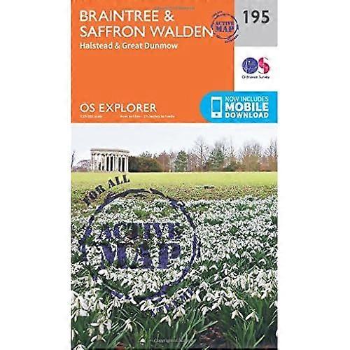 OS Explorer Map Active (195) Braintree and Saffron Walden (OS Explorer Active Map)