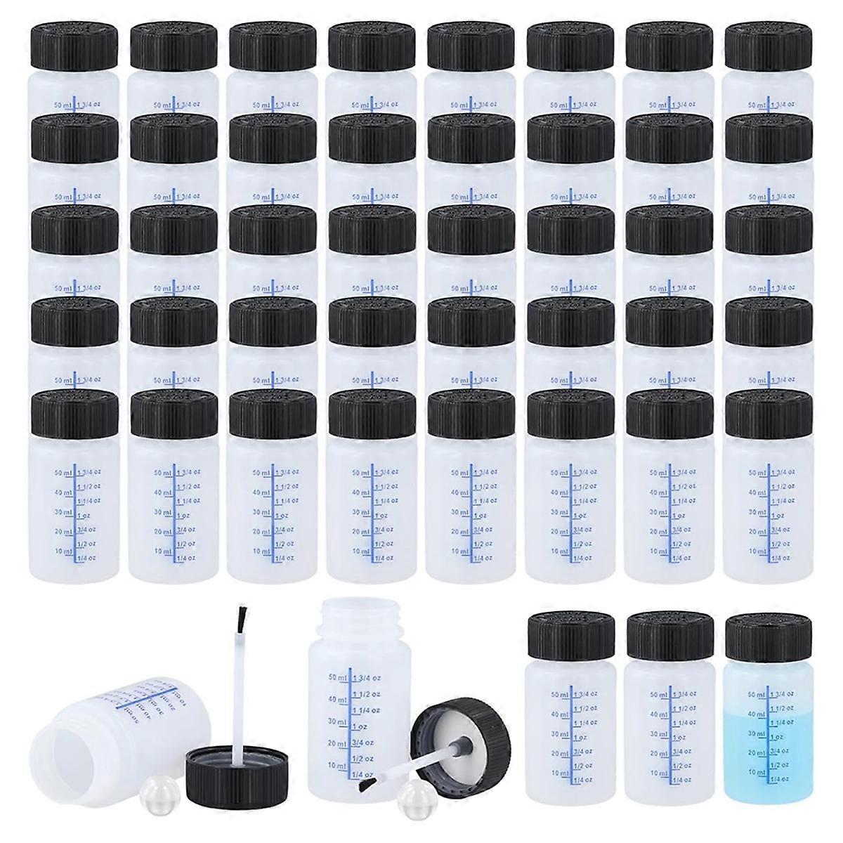 60PCS 56.7g Touch Up Paint Containers - Empty Paint Touch Up Bottles with Brush, Mixing Ball for Fixing Car Scratches