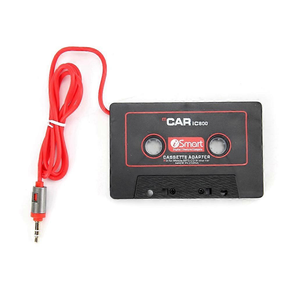 Car Stereo Cassette Tape Adapter to 3.5mm Aux Cable for Mobile Phone, Compatible with CD MD MP3 MP4 Player Audio Connections