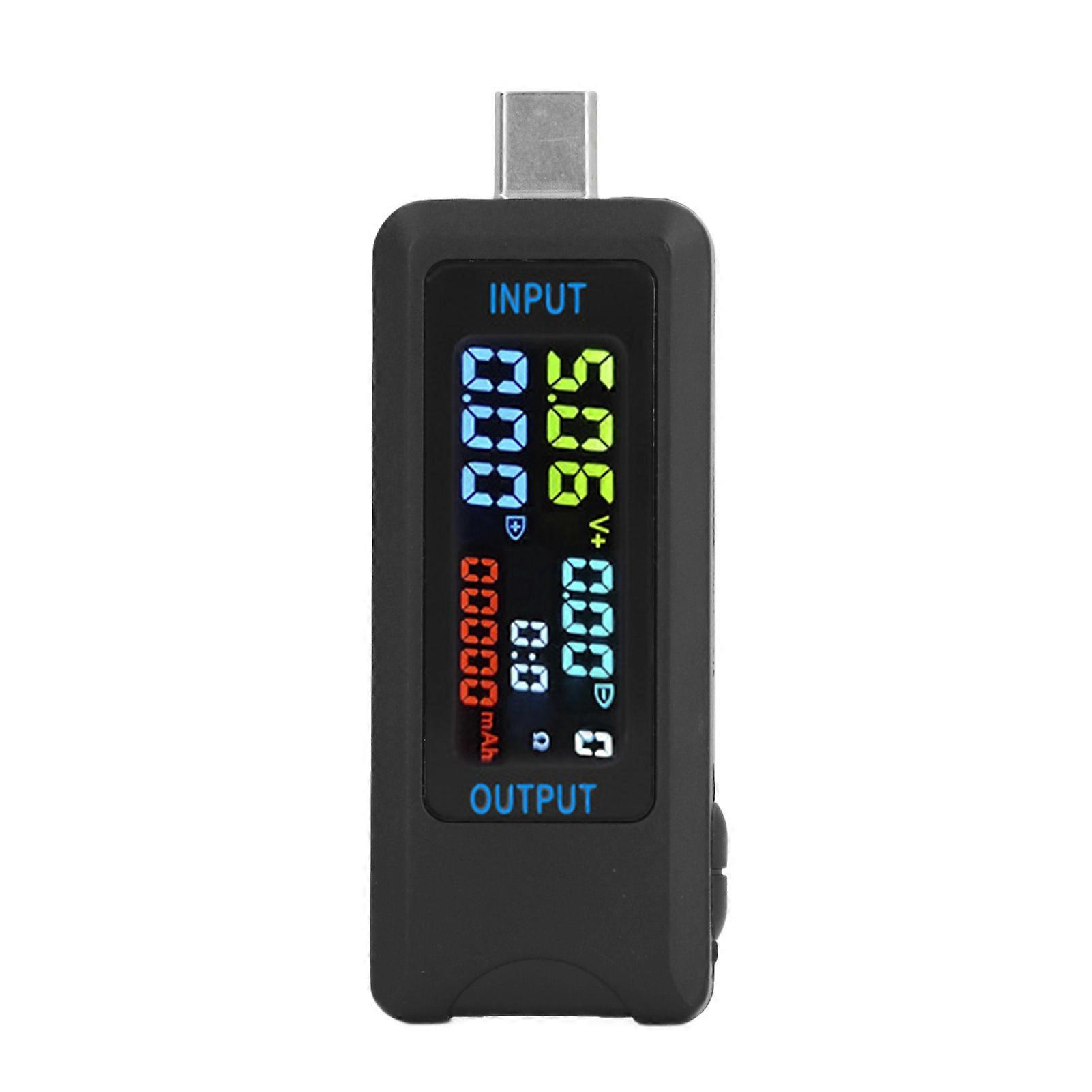 Rankomu Digital Voltage Current Meter Digital Voltmeter Ammeter, 4 Digit Multifunctional Voltage Current Meter, TYPE C Tester with IPS LCD