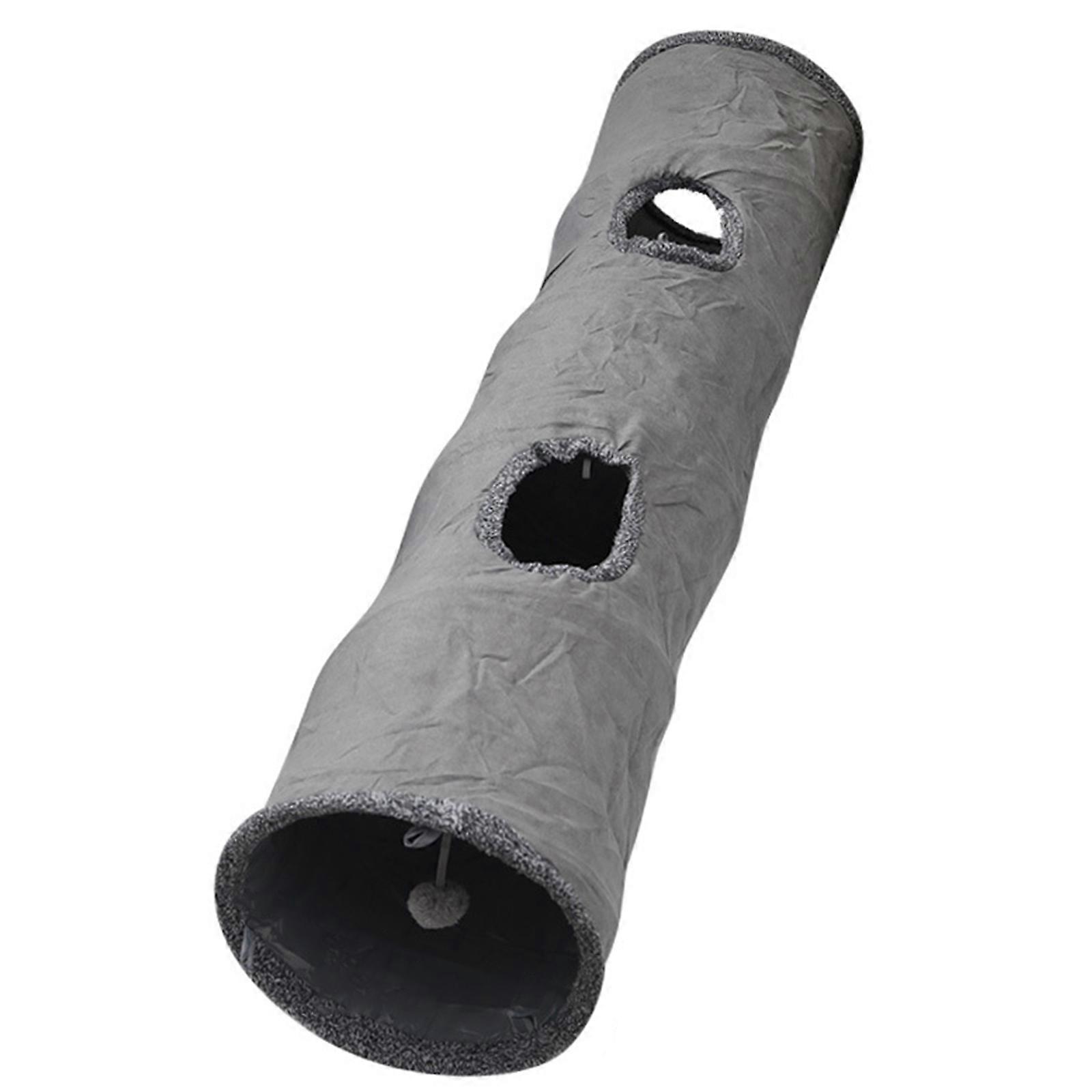 Simpatico Gatto Tunnel Tubo Pieghevole Peluche Pieghevole Tunnel Giocattolo per Gatti Indoor Tunnel Primavera Nascondino Gioco