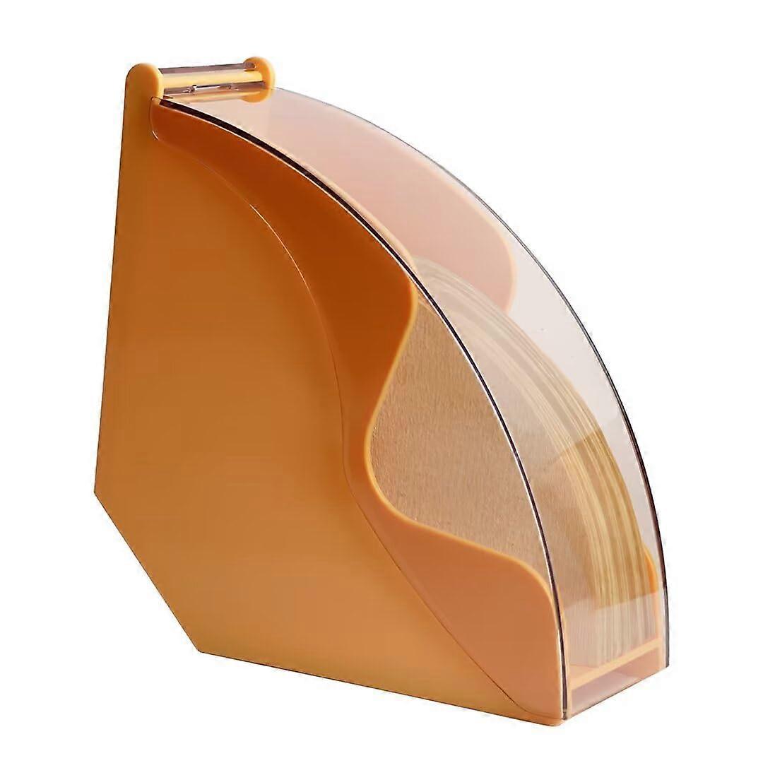 Yellow Coffee Filter Holder with Dustproof Cover for 100 Filters