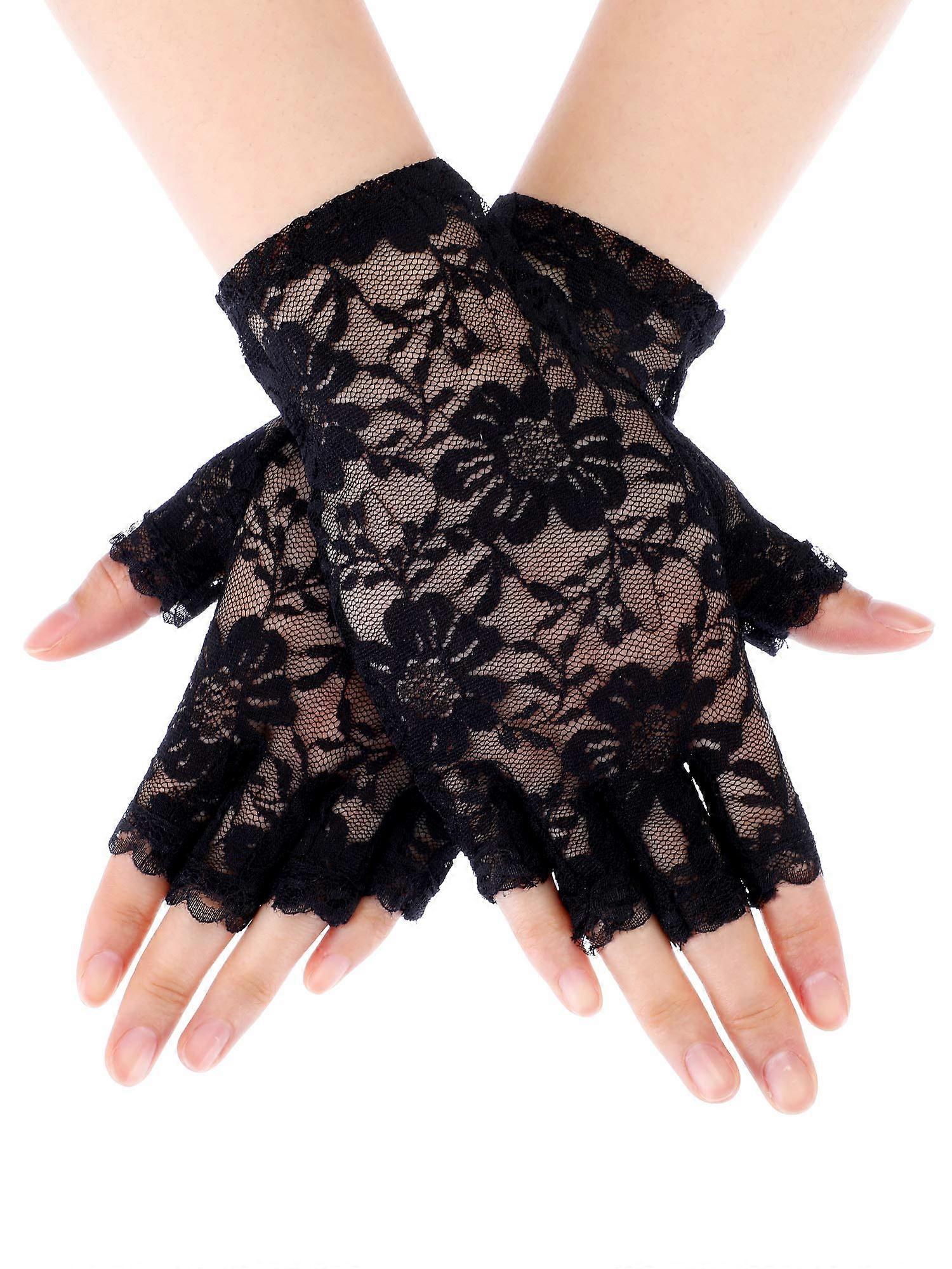 Lace Fingerless Gloves for Bridal Evening Event, Elegant White Wedding Accessories, Soft Lace Material, One Size Fits Most