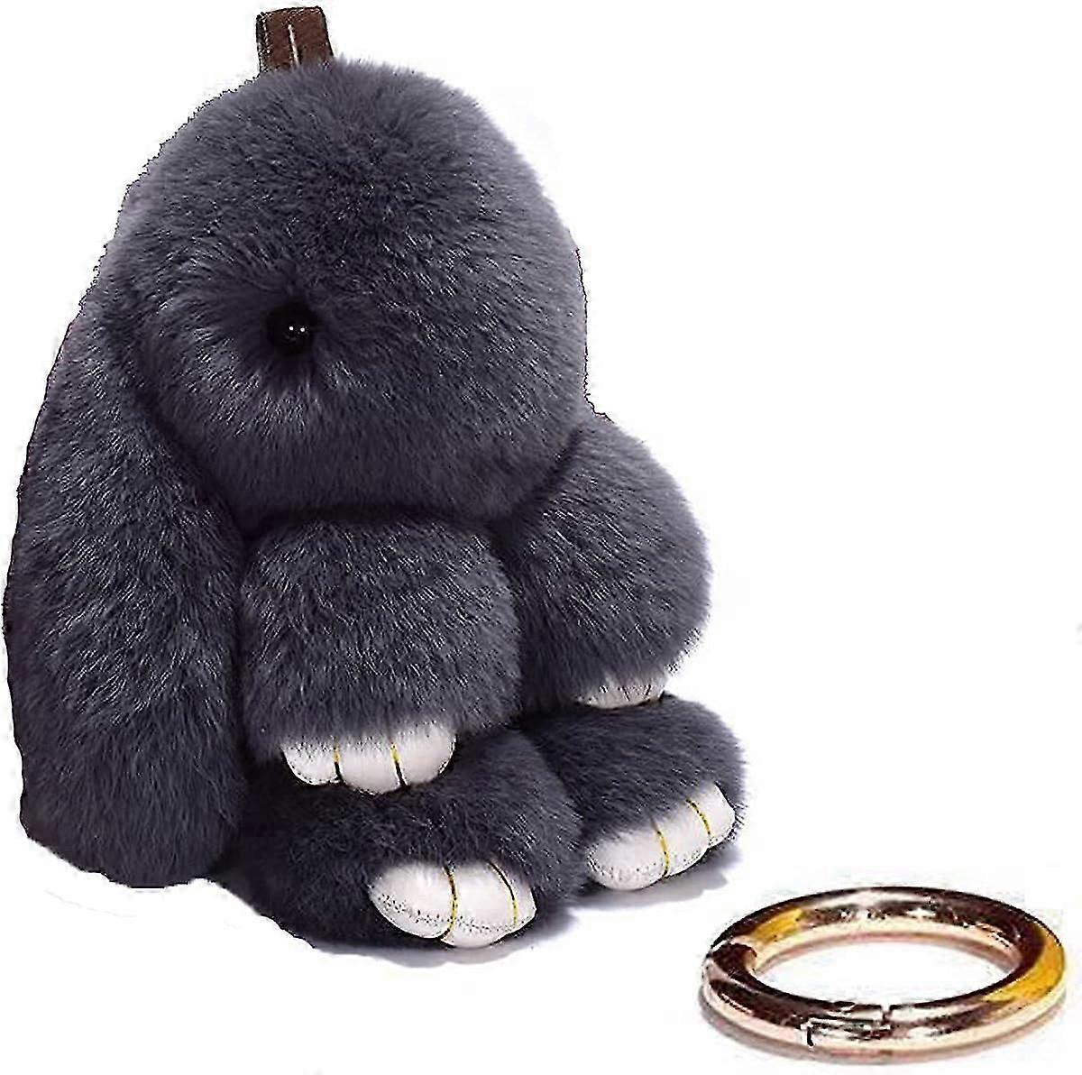 Bunny Keychain Cute Rex Rabbit Fausse Fourrure Keychain Car Handbag Keyring Keyring