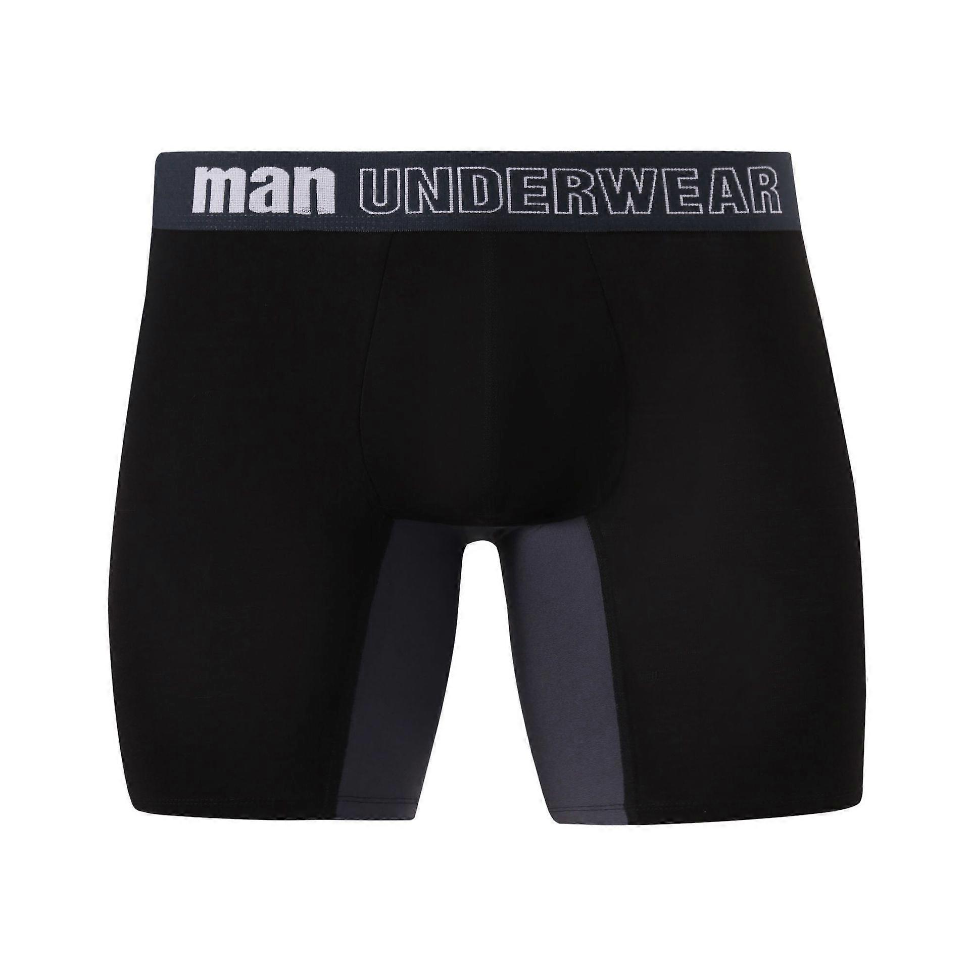 Men's Underwear Boxers Panties Knickers Boy Underpants Stitching Color Long Undies