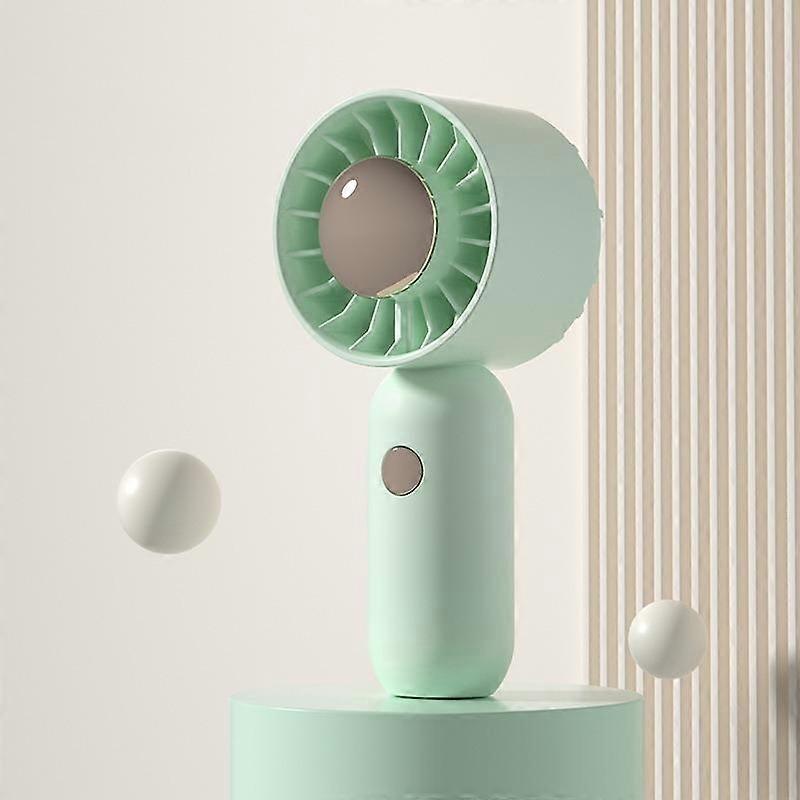 Hand Holds Small Fan Portable Mini Pocket Fan Green Spray Plating Version