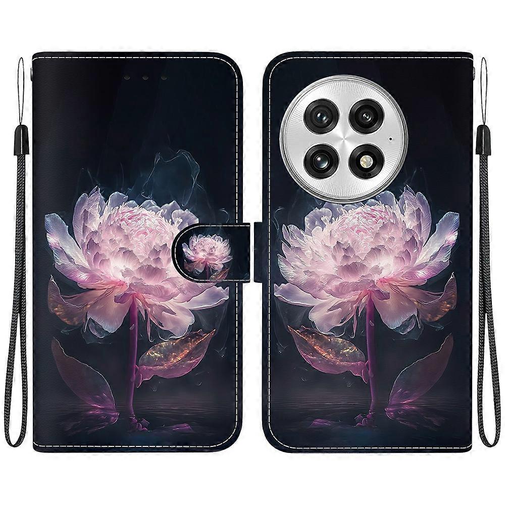 Crystal Texture Colored Drawing Leather Phone Case