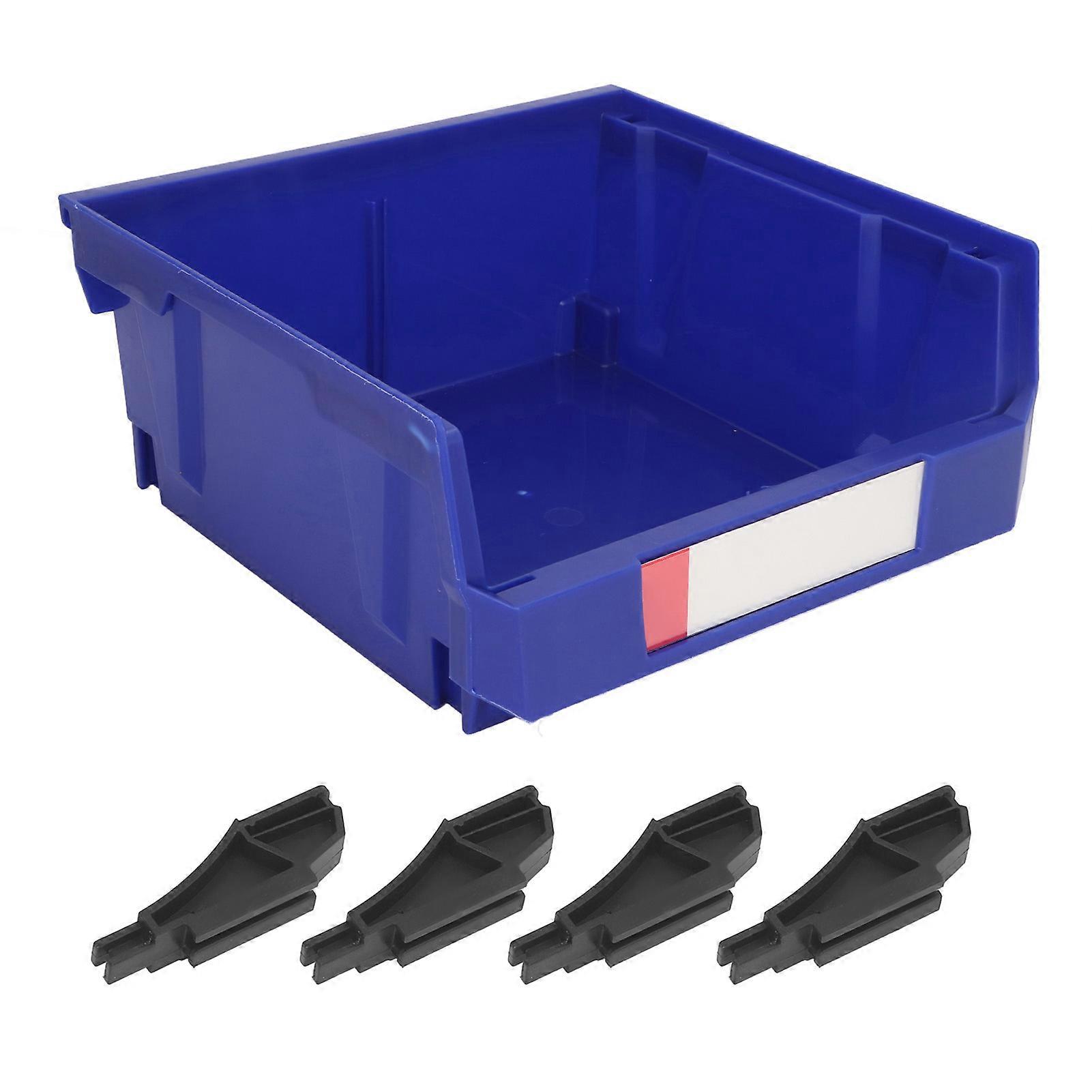 Wall Mounted Storage Bin 276x279x128mm Thickened Beveled Mouth Vertical Assembly 2 in 1 Stackable Shop Tool Bin Blue