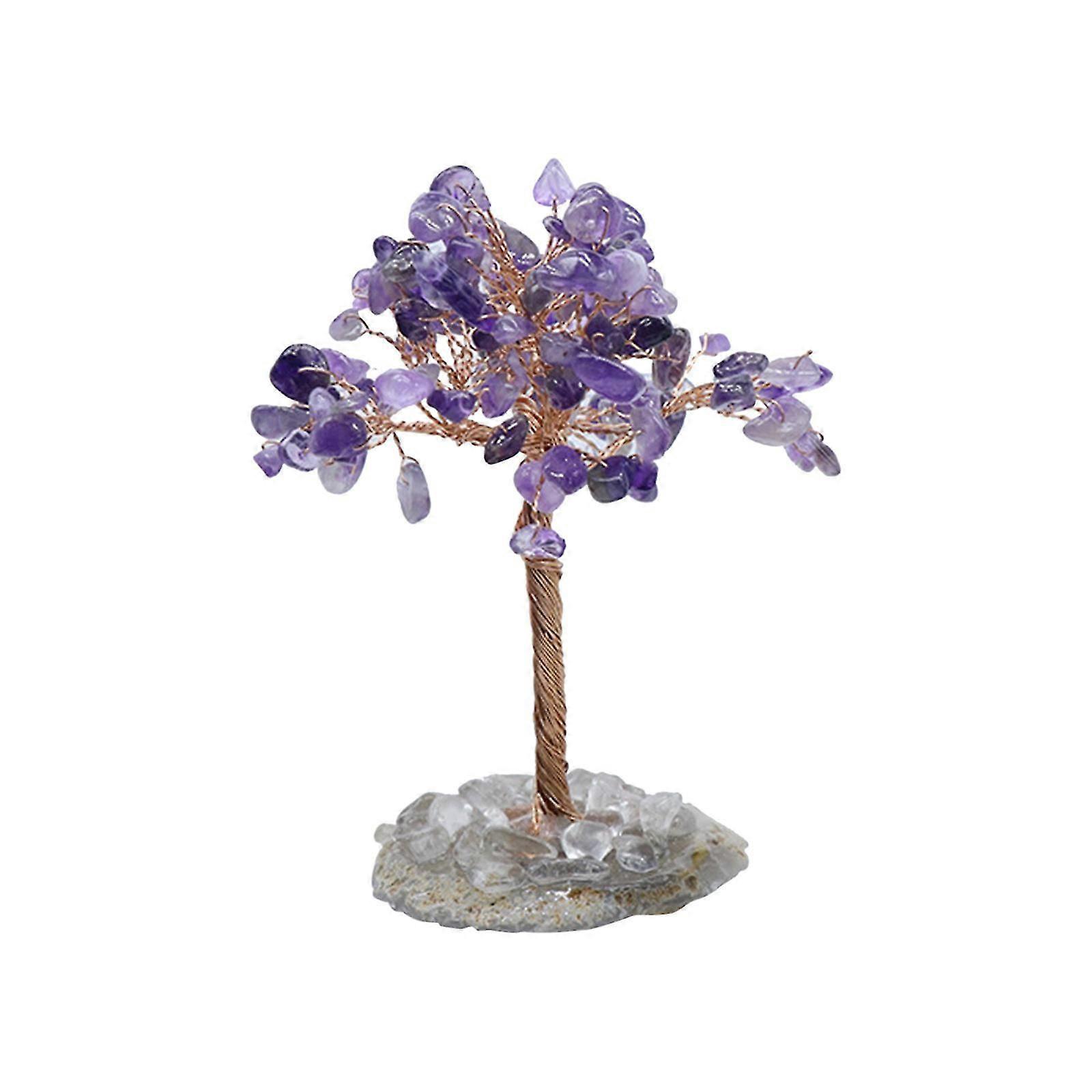 Natural Quartz Crystal Money Tree Natural Healing Crystal Gemstone Bonsai Tree