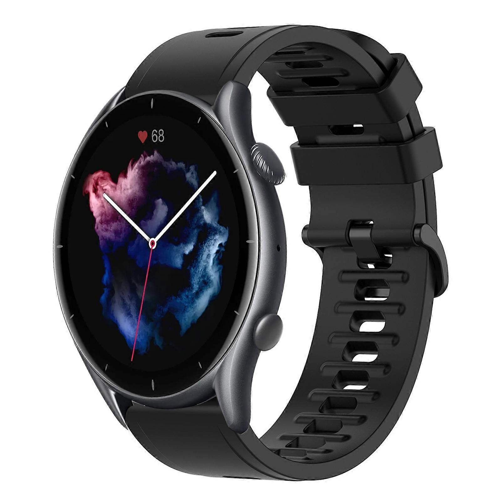 For Amazfit GTR 3 Pro 22mm Solid Color Soft Silicone Watch Band