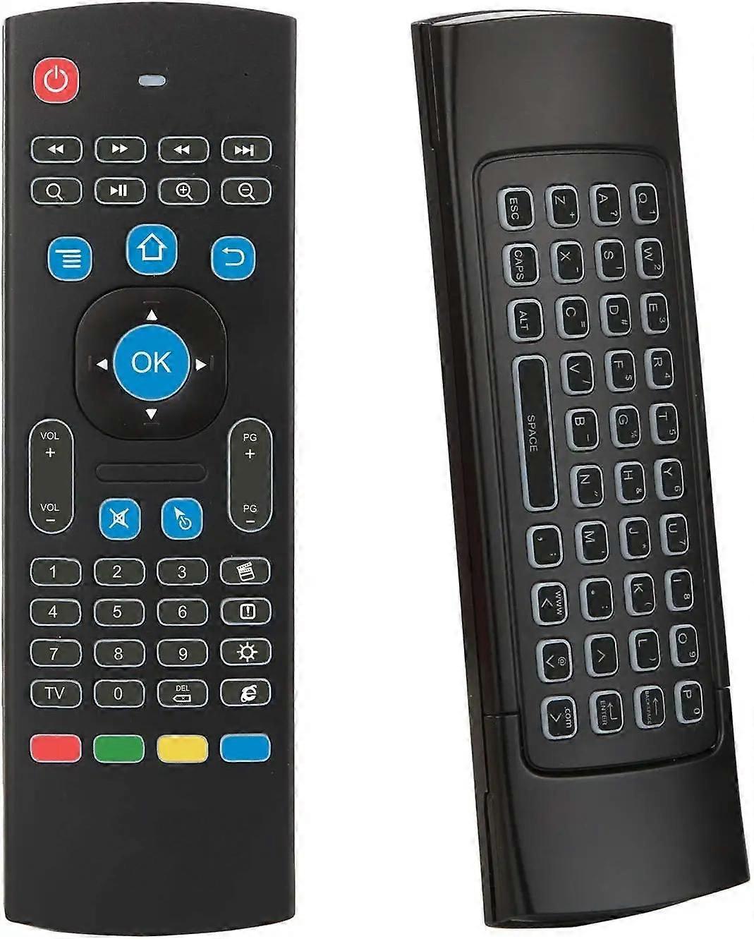 Android Remote MX3 Pro Backlit(New Version), 2.4G Backlit Wireless Keyboard & Key-Learning, Best for Android TV Box/PC/Smart TV
