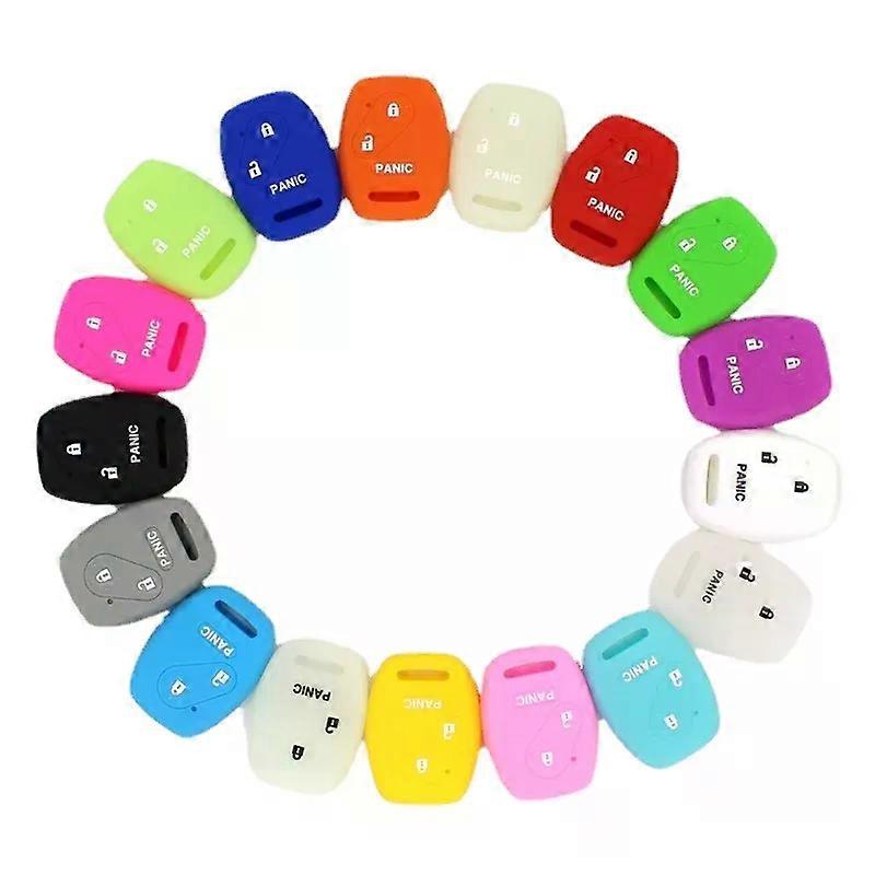 3 Buttons Remote Key FOB Rubber Cover Case Set Skin Holder Protected for Honda Accord Civic CRV Pilot Fit MXP
