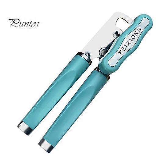 Stainless Steel Can Opener Ergonomic Long Handle Portable Multifunctional Manual Can Jar Bottle Opening Tool Kitchen Gadget Seniors Arthritis