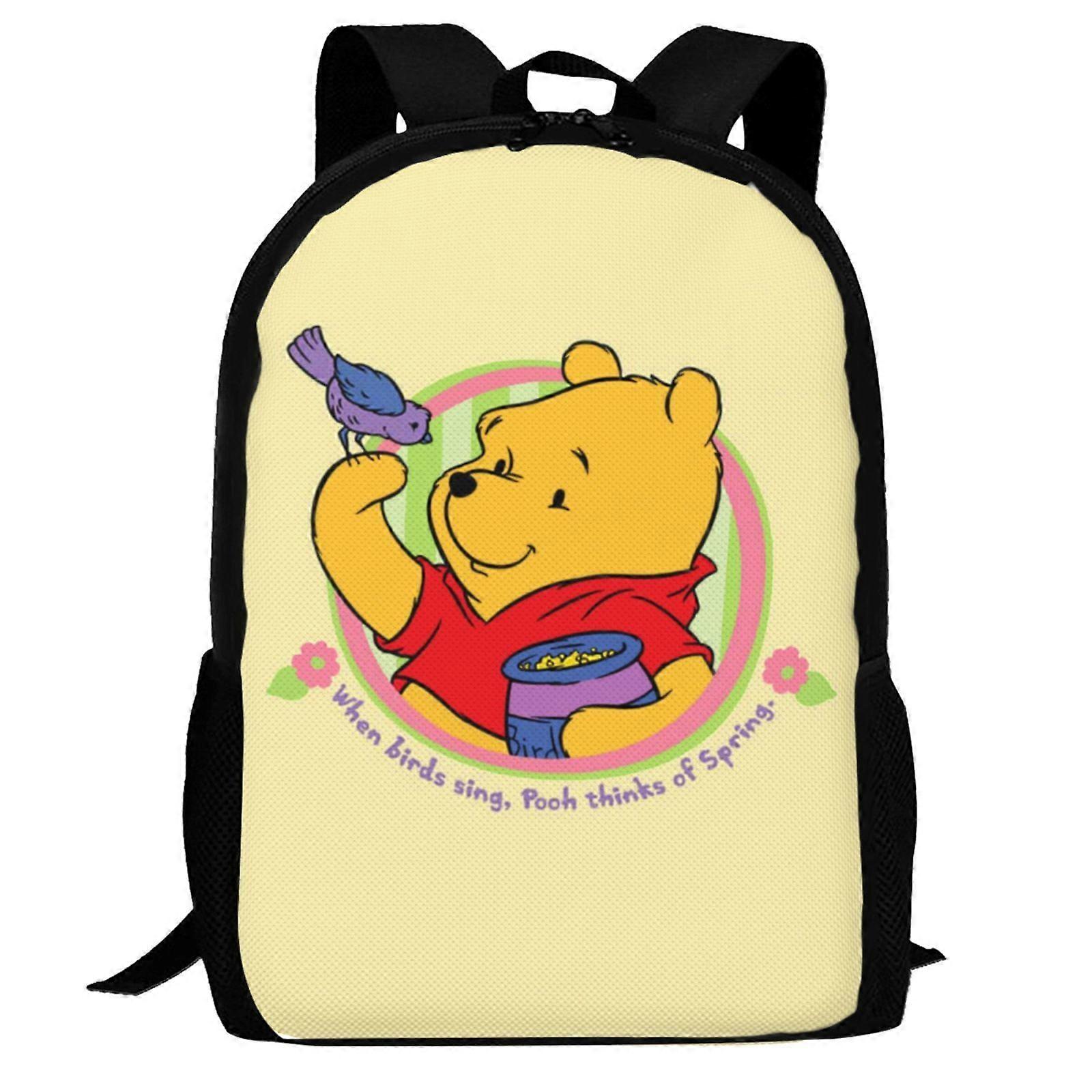 Backpack YL1929 Winnie The Pooh Backpack,3d Print Laptop Backpack Lightweight Casual Daypack Bookbag Multi-Function Travel Backpack1929