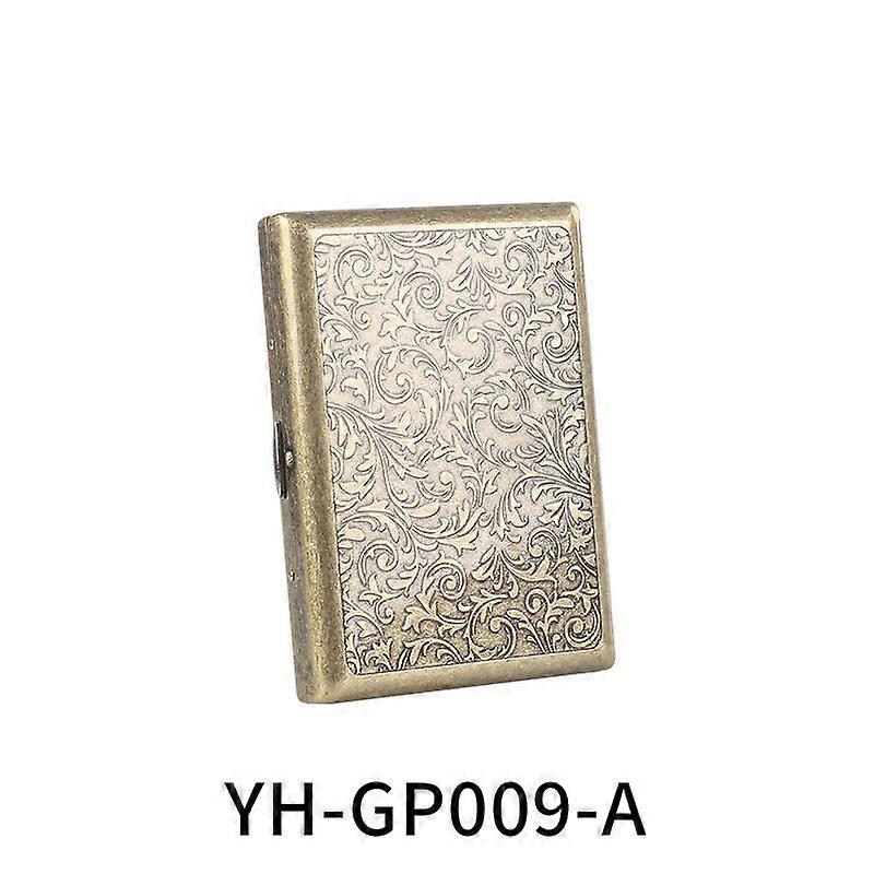Guipai 10Cm Lengthened Cigarette Box Tang Grass Pattern 20 Thick Pack Men's Cigarette Box Creative Retro Carved Cigarette Set Supplies