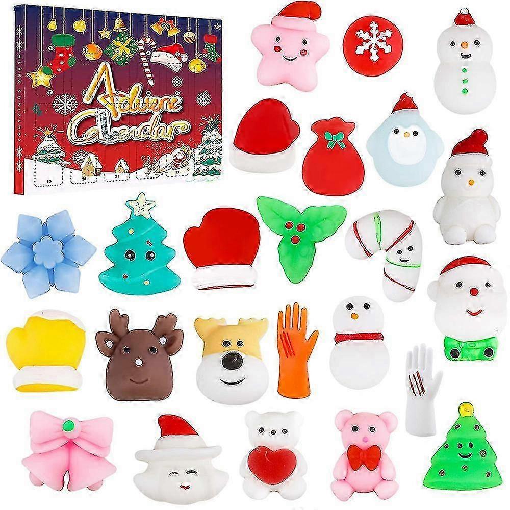 Jul 24 dagars nedräkning adventskalender squishy leksaker blind box jul barn pojkar flickor presenter f74
