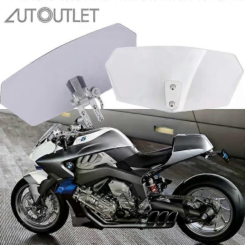 AUTOUTLET Adjustable Windscreen Wind Deflector Universal Motorcycle Windshield compatible for  KTM Windscreen Wind Deflector MAXP