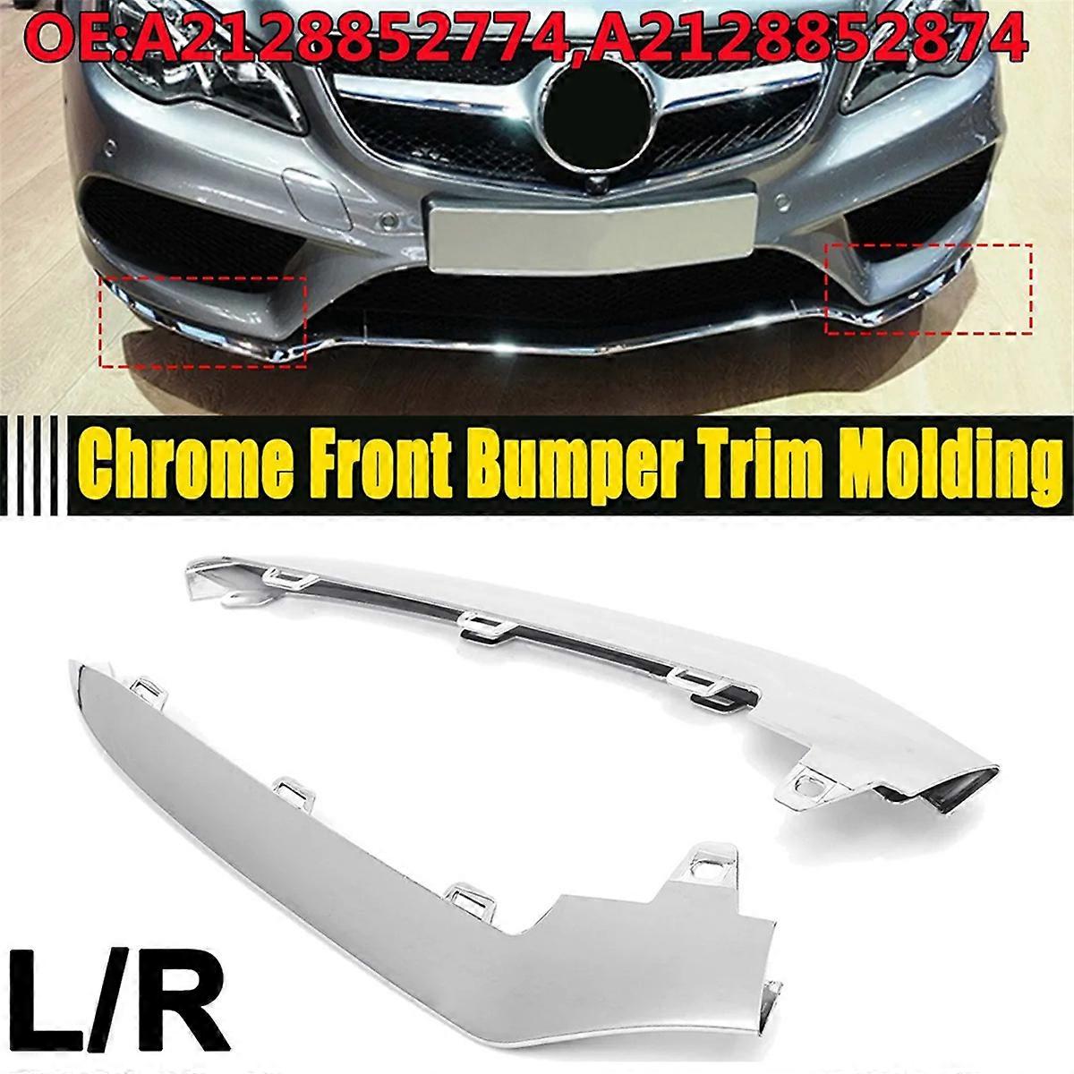 Front Bumper Lower Lip Trim Chrome Trim Molding for W212 E-Class E350 2014-2016 A2128852774 A2128852874