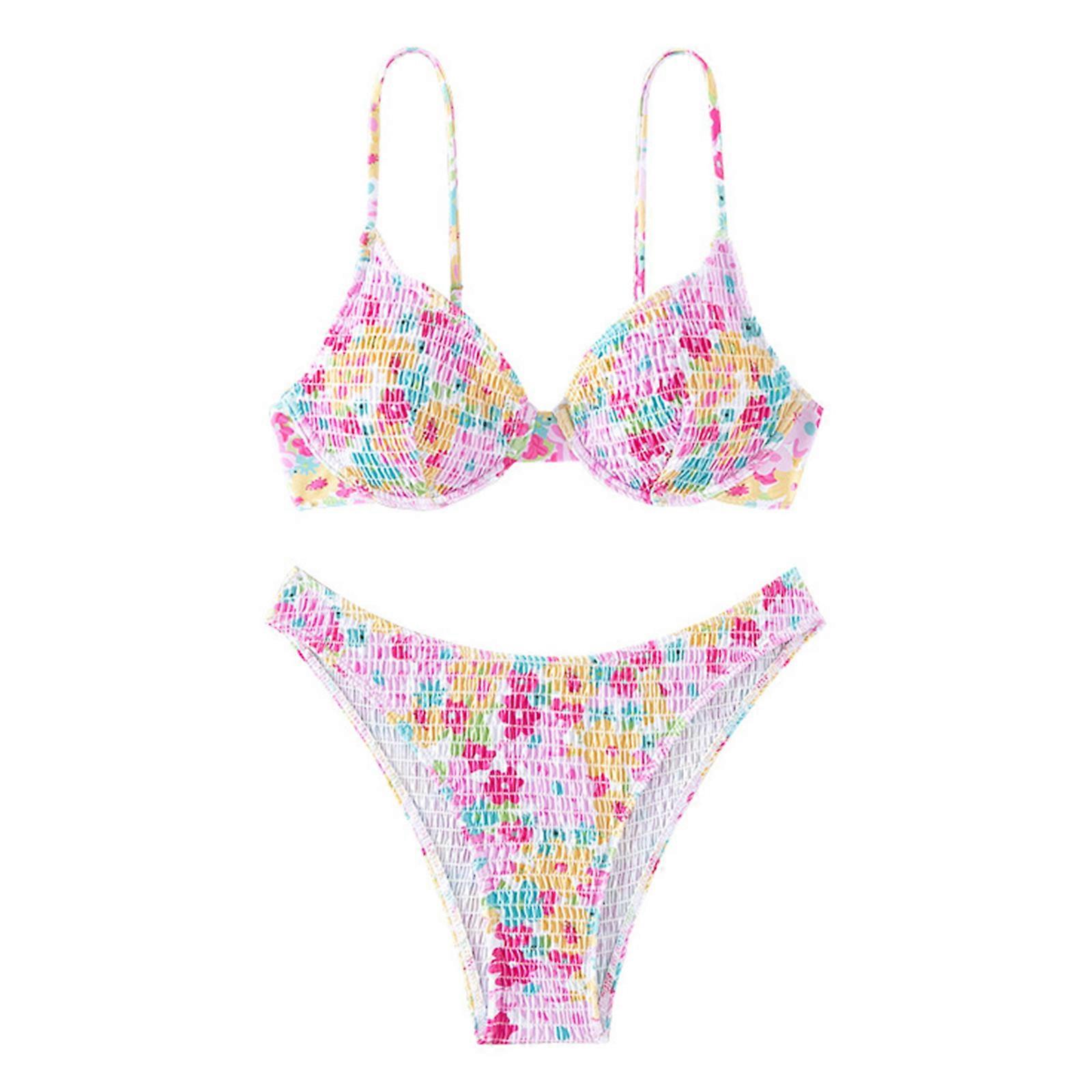 Femmes 2Pièces Sexy Plissé Maillot De Bain Ensemble Maillot De Bain Maillots De Bain Maillots De Bain S