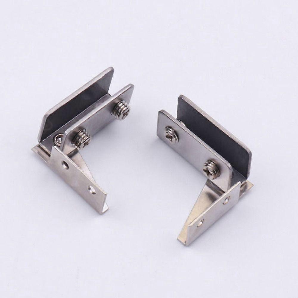 2PCS Hardware Frameless Clamp Furniture Cabinet Door Hinge New Glass Door Hinge Glass Cabinet