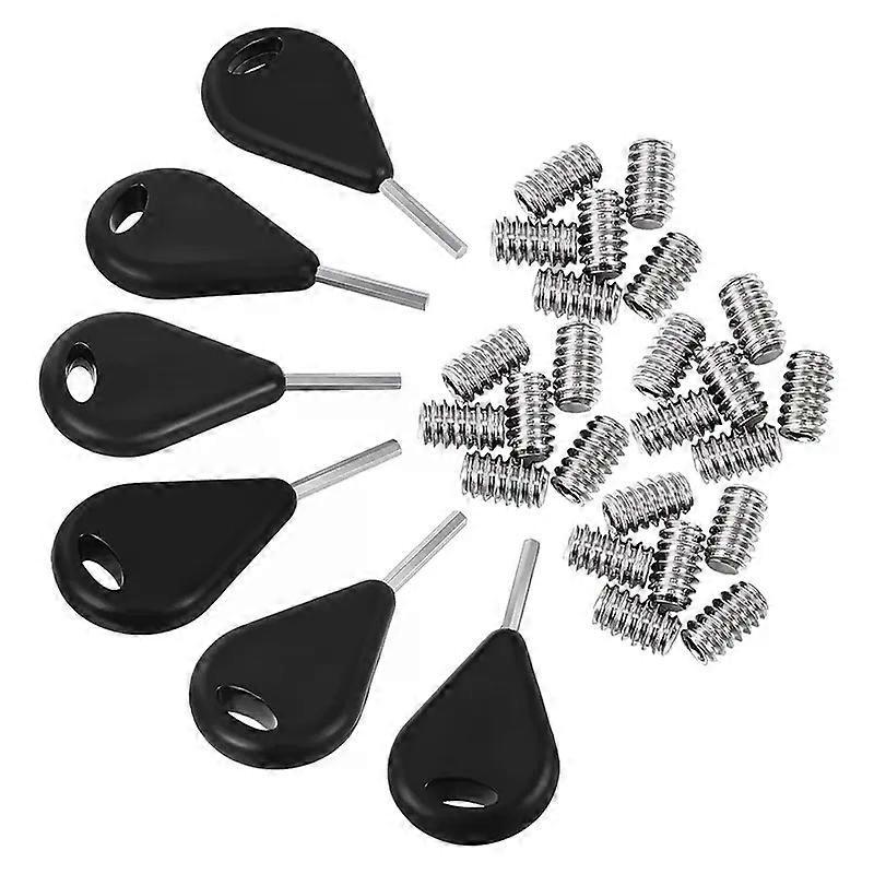 6 Pcs Surf Fin Key Surfing Surf Fin Key With 24 Pcs Fin Screws Universal Hexagon Surfboard Fin Key Replacement