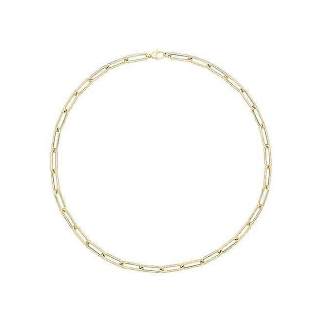 9ct Yellow Gold Ladies Paperclip Necklet NK418