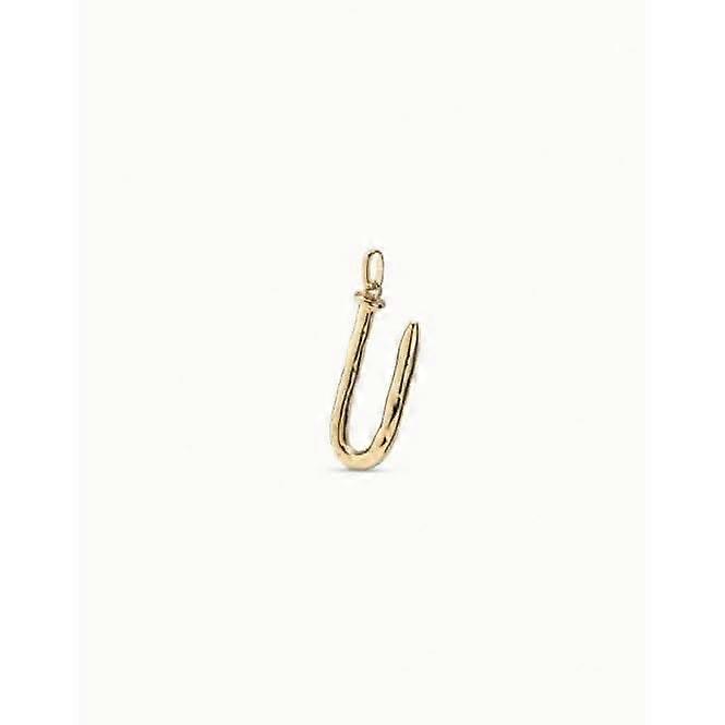 Gimme A Letter U Large Golden Metal Charm CHA0021ORO0000U
