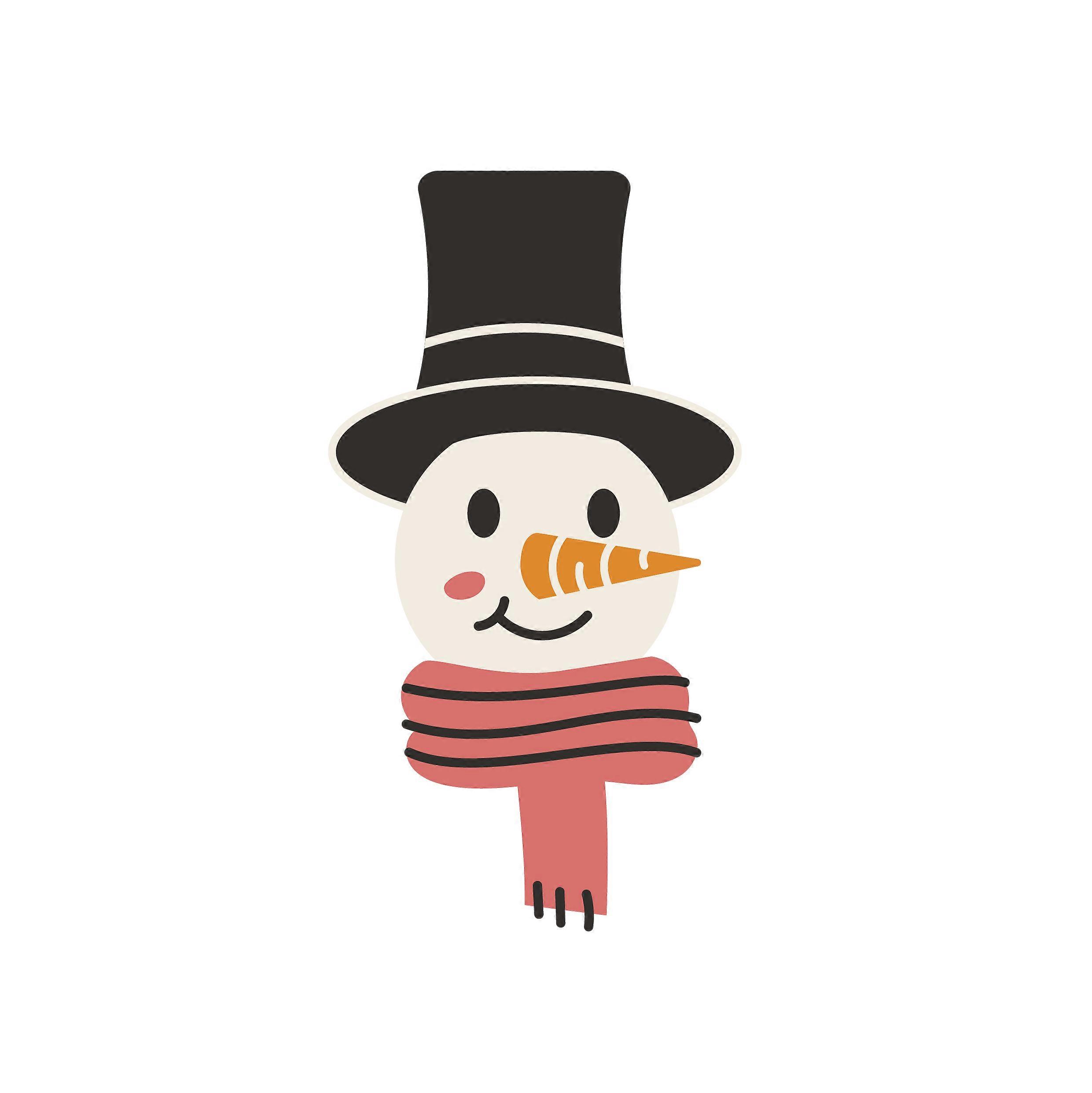 Iron-on patch Snowman with Top Hat