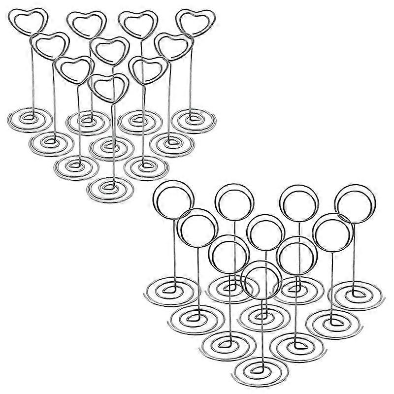 20Pcs Place Card Holders Metal Table Number Holders Name Card Holders Memo Clip for Wedding Party Of