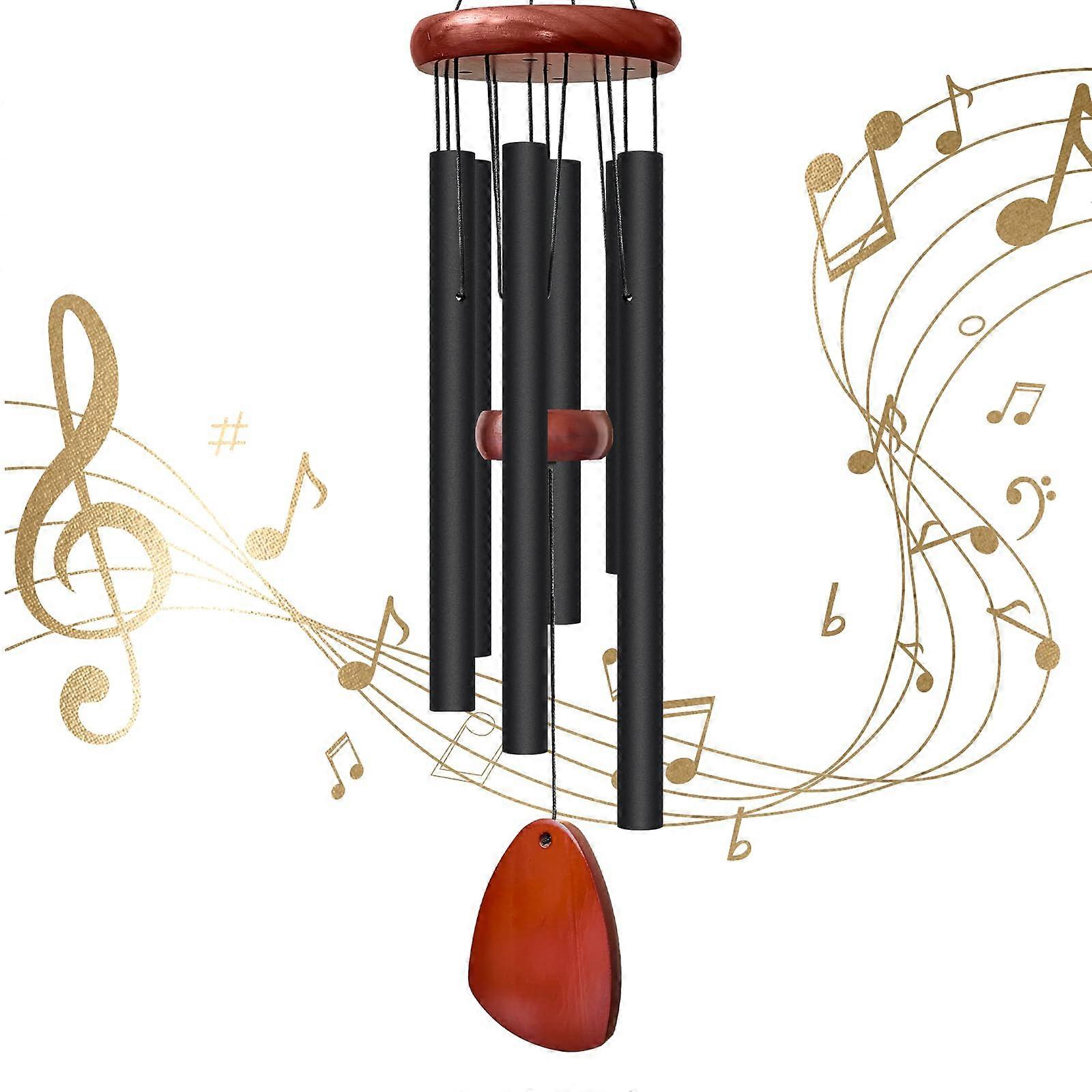 28' Wind Chimes for Outside. Deep Tone Lovely Wind Chimes with 6 Aluminum Tubes