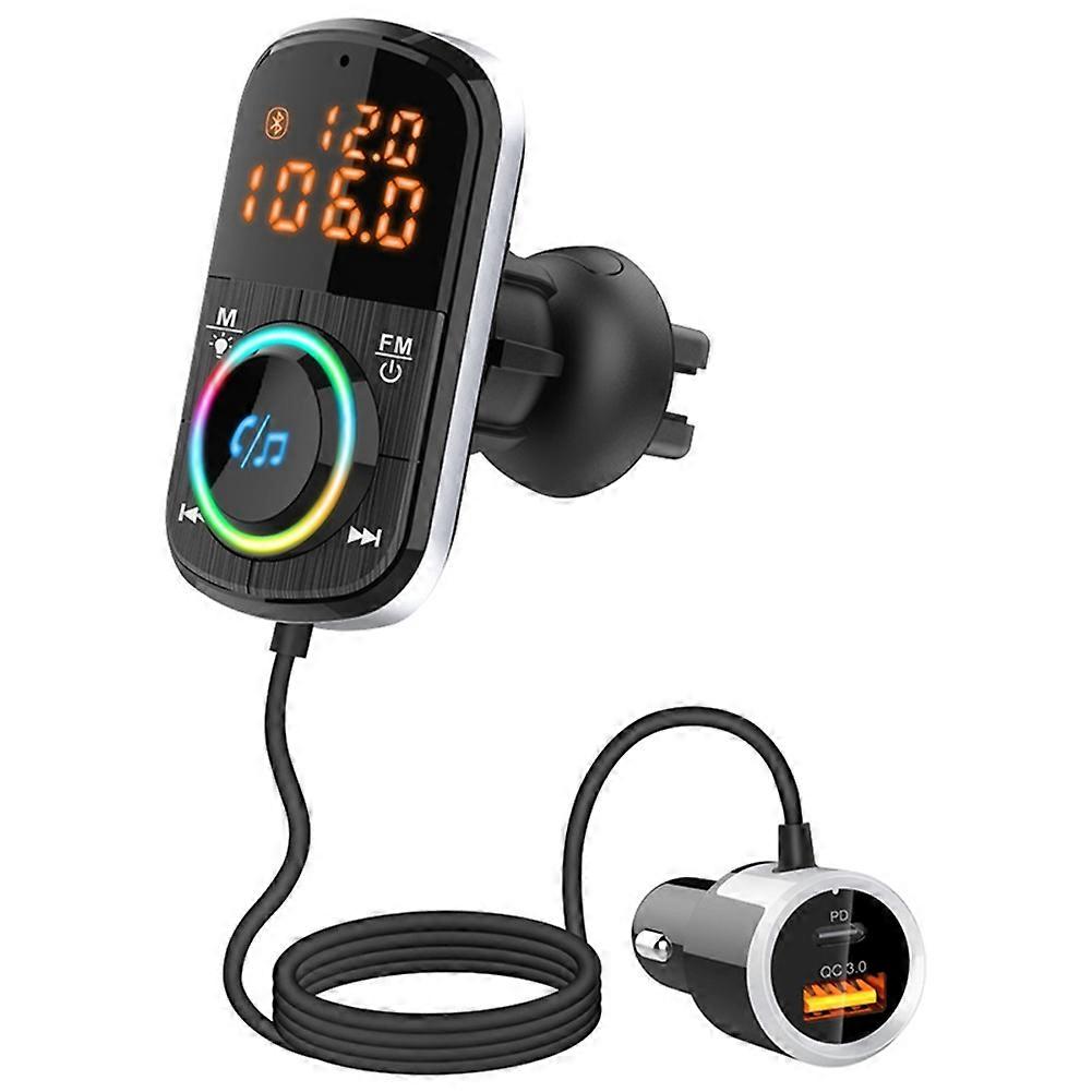 BC71 Car Bluetooth 5.0 FM Transmitter Fast Charge MP3 Player Adapter
