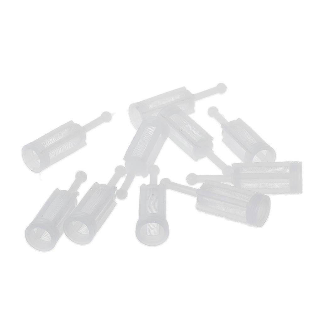 10x/Set Spray Gun Filter Convenient Gravity Type Sprayer Gun Filter Plastic Fine Mesh To Help Reduce Tip Clogging  White
