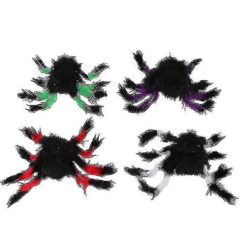 4pcs Halloween Spider For Halloween Decor