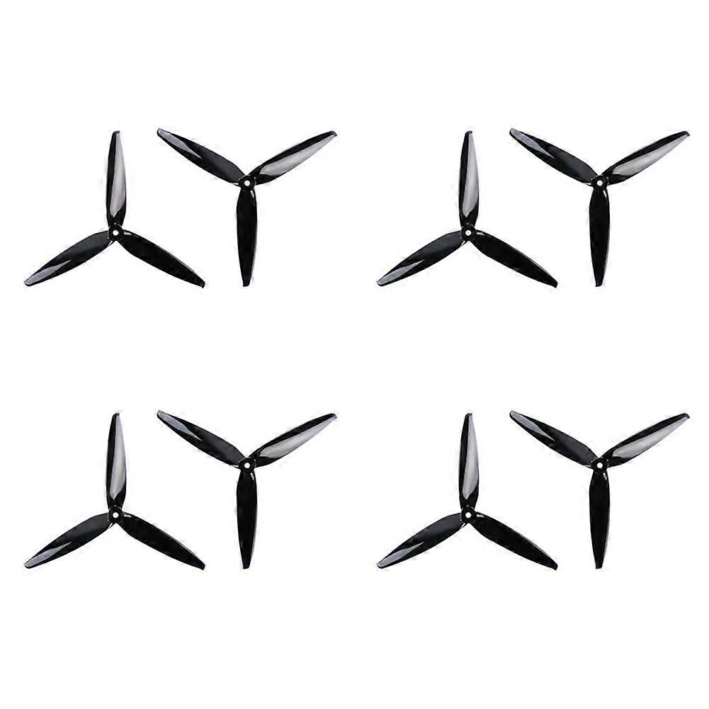 4 Pairs 7040 7x4x3 3-Blade PC Propeller CW+CCW Black