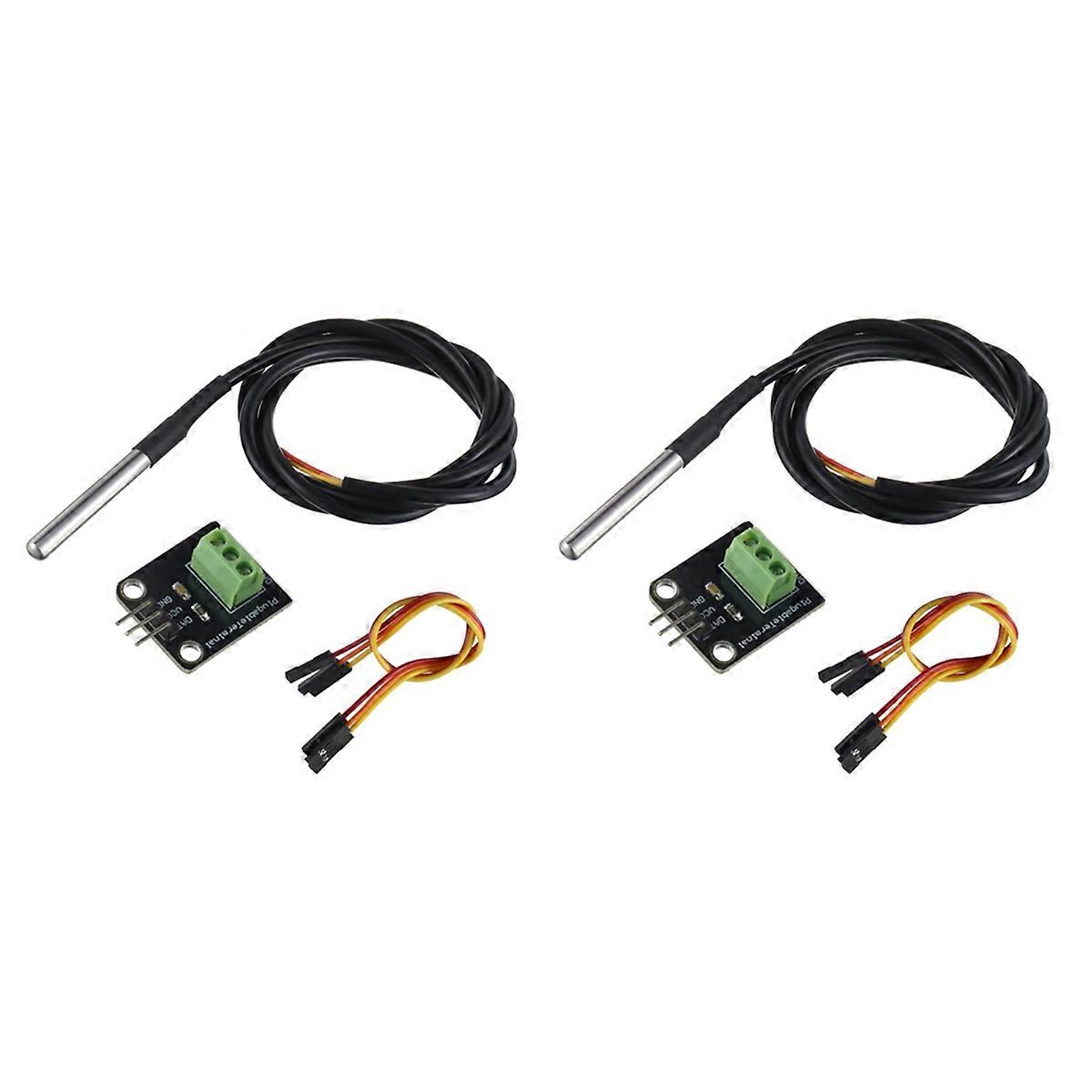 Temperature Sensor Module Kit with Waterproof Stainless Steel Probe for