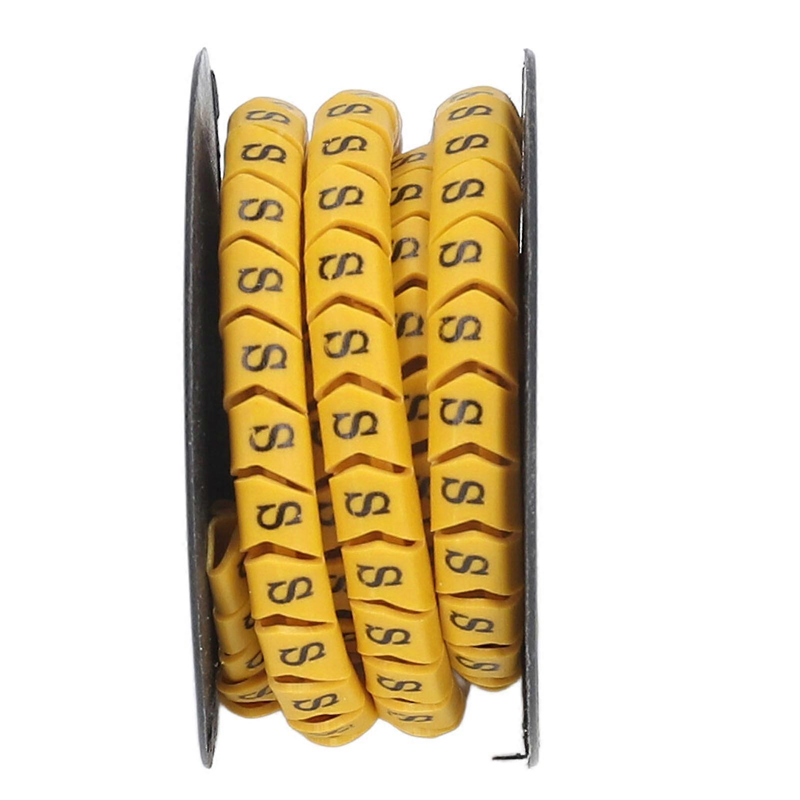 Pack of 26 EC Tubular Cable Markers, Letters and Numbers, PVC, Marking from A to Z, 4 m²