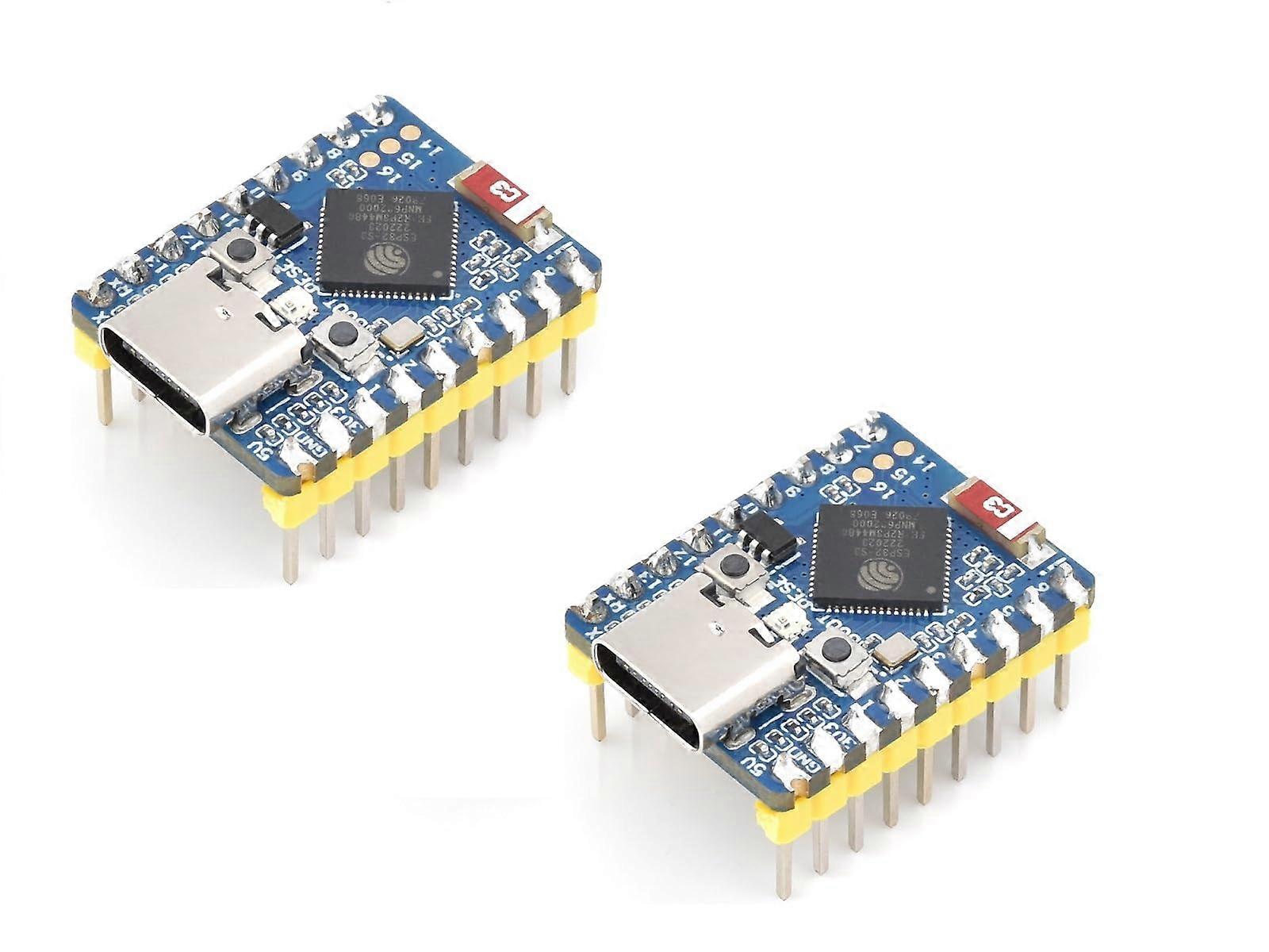 2 PCS ESP32-S3 Mini Development Board with Pre-Soldered Header,2.4GHz Wi-Fi,Bluetooth 5 Support