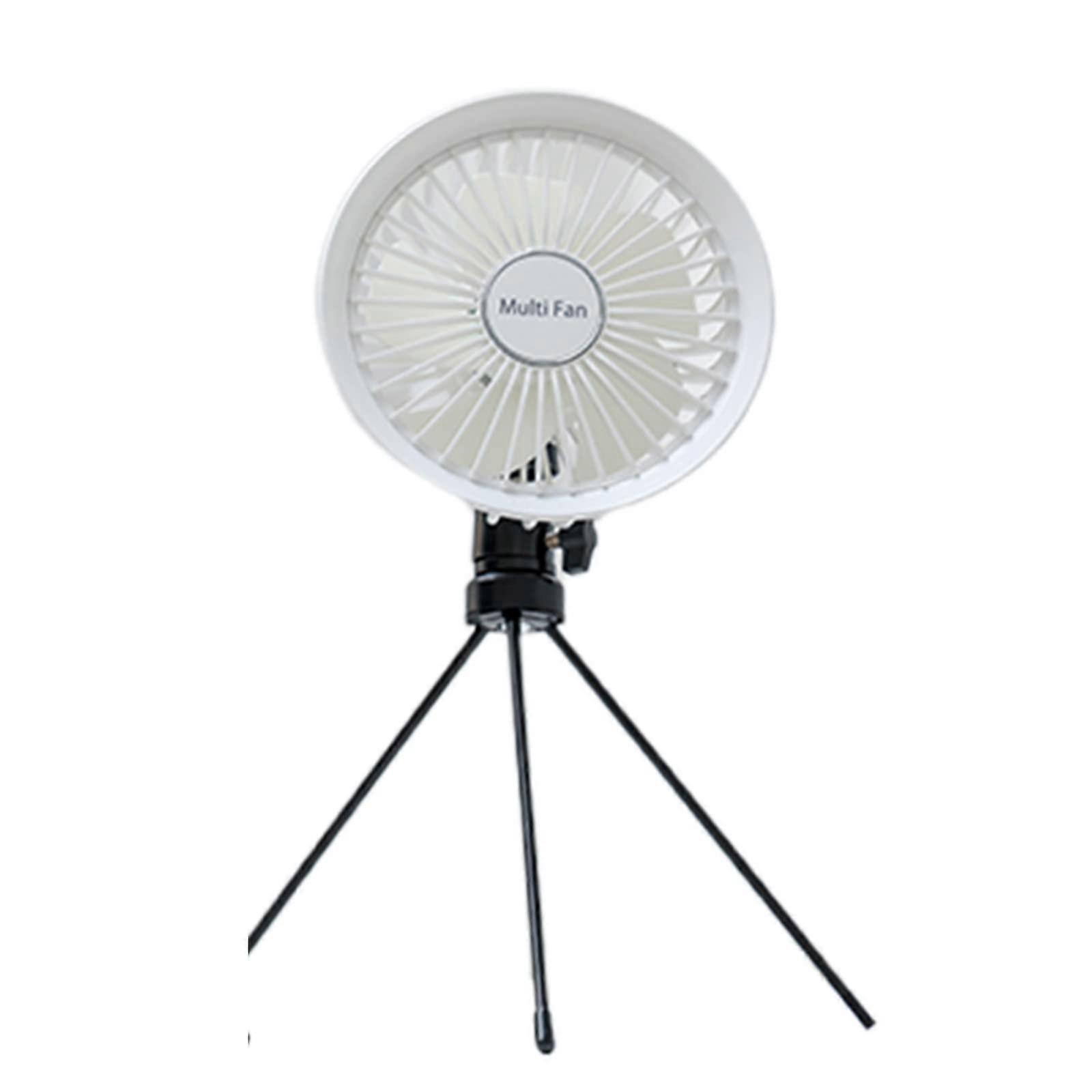 5.7inch USB Ceiling Fan 3Speed Camping Fan with LED LampTripod in 2 1 Ceiling Fan 3000mAh Gifts for Teacher Student