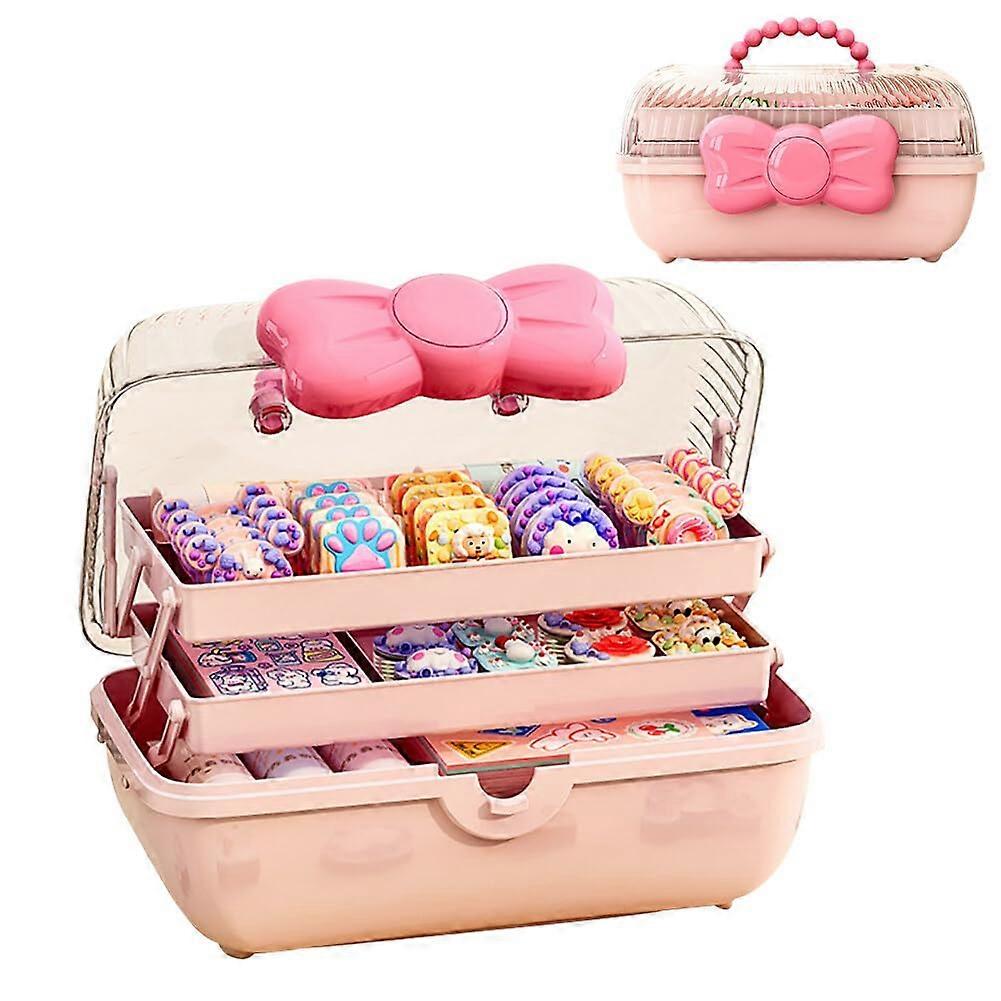 Cute Hair Accessories Storage Box and Jewelry Organizer for Pub Switch, Compact Design, Durable Material, Pink Color