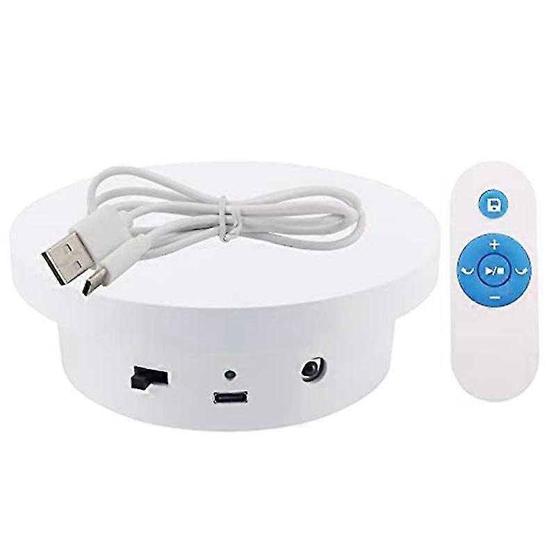 Rotating Display Stand Adjustable Speed with Remote Control 5.1In Diameter 11Lb Load Capacity Type-C
