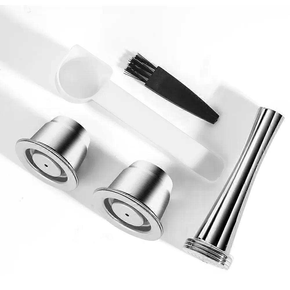 Reusable Pods compatible for Nespresso Reusable Stainless Steel Capsule Crema Espresso Coffee Filters Reusable Pods Coffee Accessories