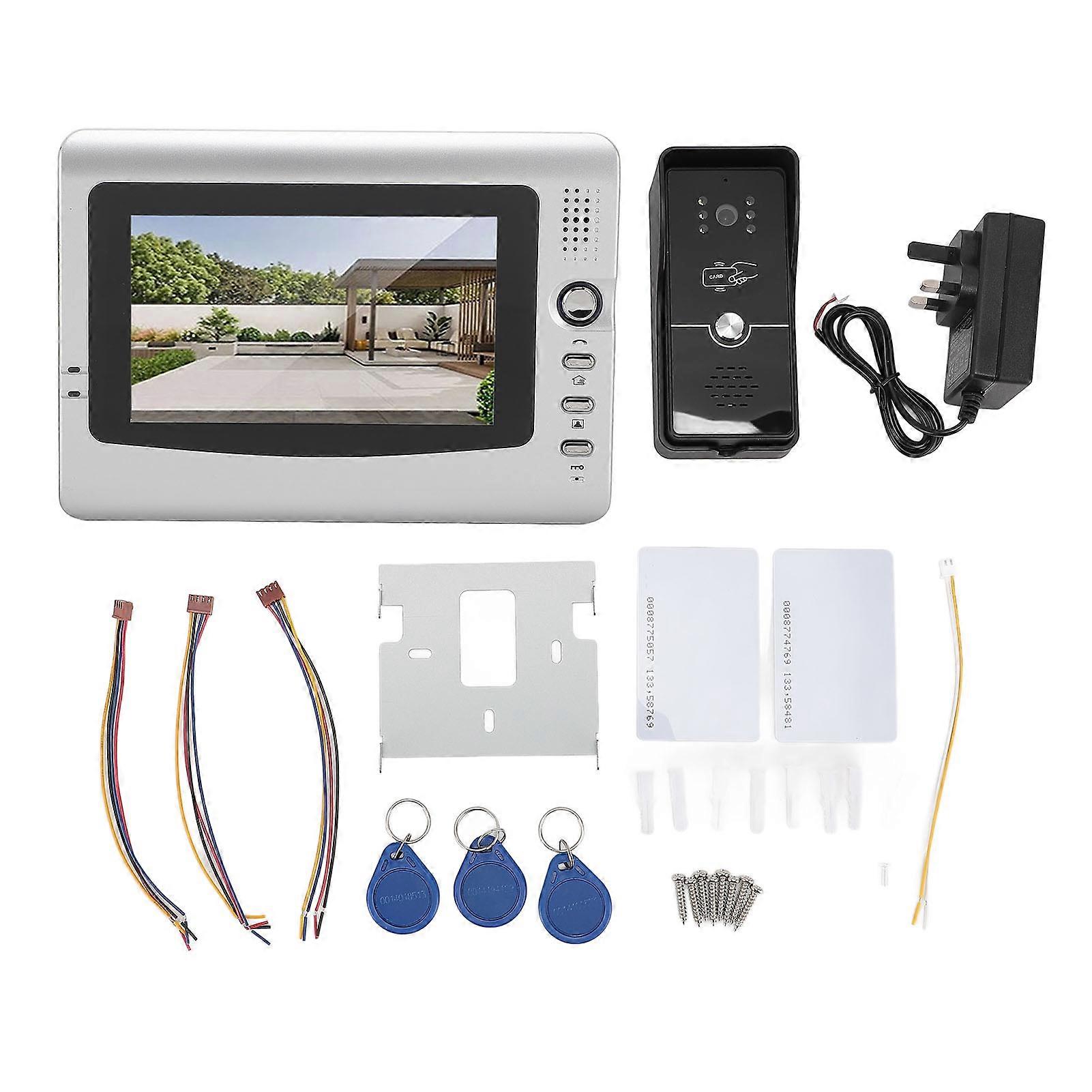 Video 7 Inch Color Screen Clear Image Visual Intercom Doorbell Security System for Home Indoor